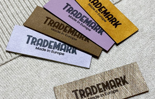 Faux leather labels
