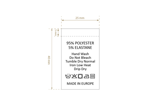 Laundry care label Model TC-M178