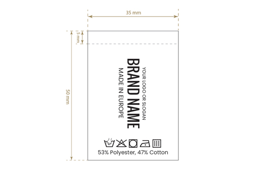 Laundry care label Model TC-M196