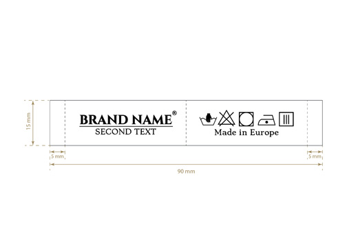 Fabric label Model TL-M126