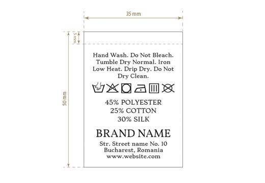 Laundry care label Model TC-M301