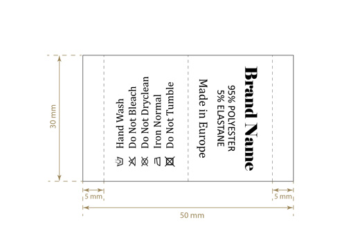 Laundry care label Model TC-M29