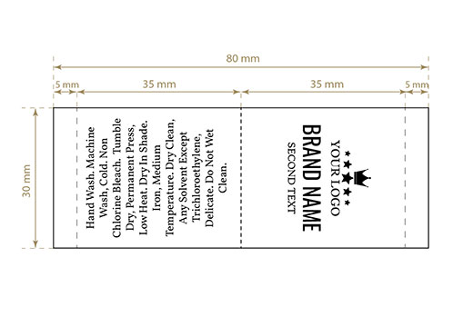 Woven label Majestic Style Model WL-M40